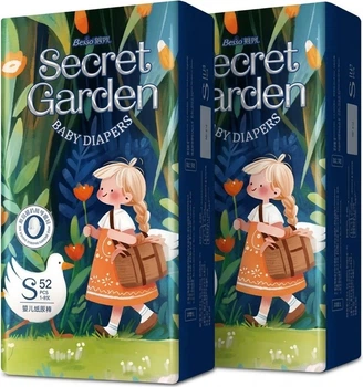 Подгузники Beixiu Secret Garden S (2-4 кг), 104 шт (2 x 52)