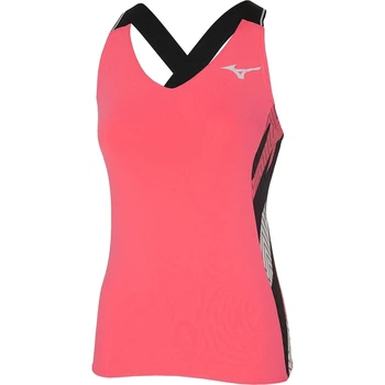 Майка для тенниса женская Mizuno PRINTED TANK кораллово-бело-черная M 62GA2201-63