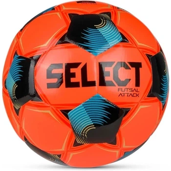 Футзальный мяч Select FUTSAL ATTACK DB (FIFA BASIC) V26 оранжево-голубо-золотой Размер 4 107347-010