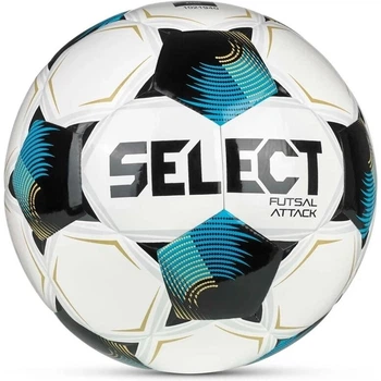 Футзальный мяч Select FUTSAL ATTACK DB (FIFA BASIC) V26 бело-голубо-золотой Размер 4 107347-009