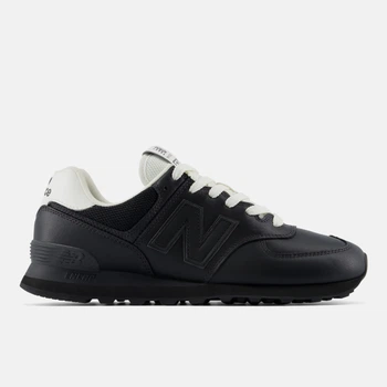 Мужские черные кроссовки New Balance 574 Leather 44 (10) 28 см (M5742VV)