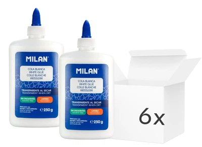 Zestaw klejów w płynie Milan Cola Blanca 250 g 6 szt (ZES8411574095194)