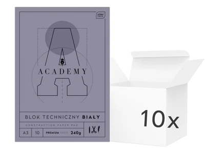 Zestaw bloków technicznych Interdruk Academy A3 10 arkuszy 10 szt (5902277333544)