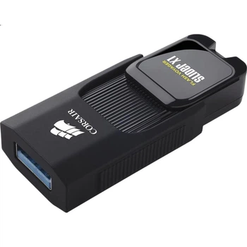 Флеш-накопичувач USCORSAIR 256 ГБ USB 3.0, Ski X1, чорний, швидкість читання 130 МБ/с, дизайн зсувної кришки, стильний та зручний