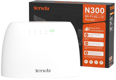 Маршрутизатор Tenda 4G03 N300 LTE Cat.4 2.4 ГГц (102440981) - Уцінка