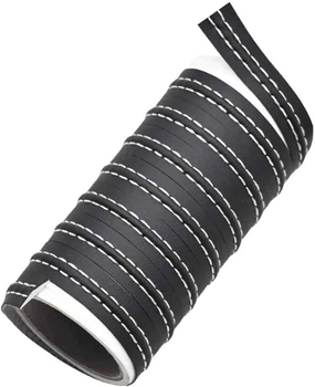 Декоративная лента для автомобиля из искусственной кожи GretStripes, 2 м, белая строчка