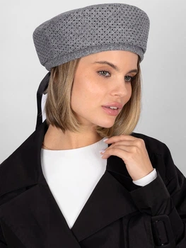 Шапка женская VILSS Strass Dolcezza Arco VL-2242-38-ds27-L 58-59 Серая (ROZ6501064535)