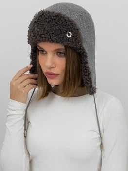 Шапка жіноча VILSS Inverno Cashmere Ram VLU-2502-38-15-VL6s 55-58 Світло-сіра/Асфальт (ROZ6501064571)
