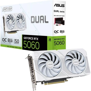 Відеокарта Asus Dual GeForce RTX 5060 8GB OC Edition White (DUAL-RTX5060-O8G-WHITE) EU [181394]