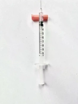 Шприц інсуліновий 1мл U100 інтегрована голка 30Gх1/2" (0,3х12,7)/ CHIRANA 100 штук