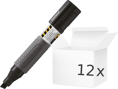 Набір перманентних маркерів Monami Professional 5-8 мм Чорні 12 шт (8801067446235)
