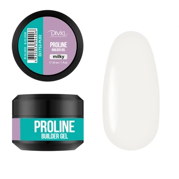 Гель строительный Divia “ProLine Builder Gel“ Di1752 (30 г) PL02 - Milky (молочный)