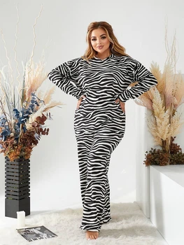 Жіноча піжама бавовна на флісі 3XL білий з чорним