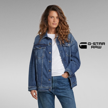 Жіноча оверсайз джинсова куртка Oversized Denim Jacket G-Star Raw, розмір XS (d23136-c052-a951)