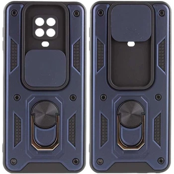 Протиударний броньований чохол із захистом камери для Xiaomi Redmi Note 9 PRO та Note 9s Armor case Keysion blue