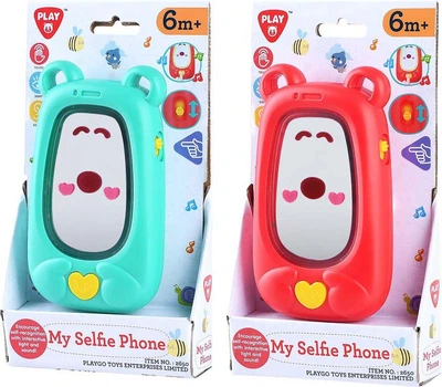 Interaktywny telefon Playgo My Selfie Smartphone Miś ze światłem i dźwiękiem (4892401026507)