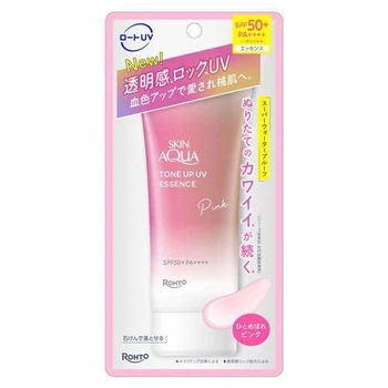 Сонцезахисна тонуюча есенція Skin Aqua Tone Up UV Essence Rose SPF50+ PA++++ з рожевим відтінком, 80 г
