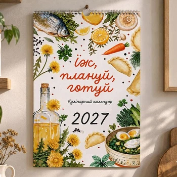 Календар-планер настінний Їж, плануй, готуй на 2027 рік + стікери