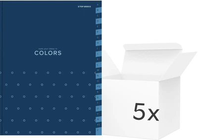 Набір зошитів Top 2000 Colors у клітинку А5 96 аркушів синій 5 шт (5904017410454)