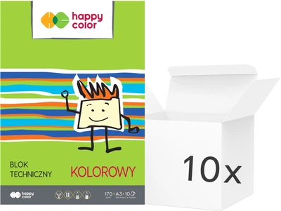 Zestaw bloków technicznych Happy Color A3 10 arkuszy Kolorowy 10 szt (5905130106484)