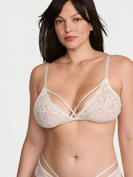 Бюстгальтер без косточек кружевной Victoria's Secret 817545605 XL Молочный (1162985938)