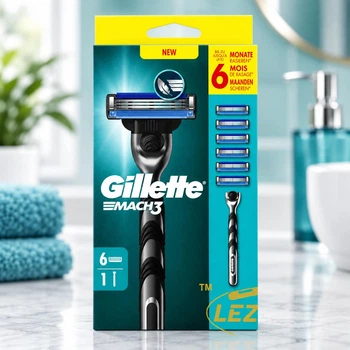 Станок для бритья мужской Gillette Mach3 с 6 сменными картриджами