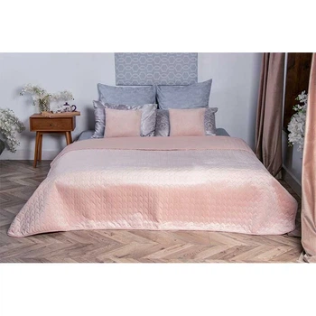 Покрывало декоративное двустороннее Руно Velour Apricot 150х220 см персиковое