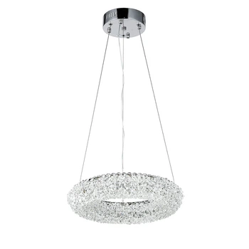 Потолочная декоративная светодиодная LED люстра 44 W Хром (26570)