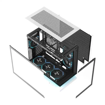 Корпус компьютерный Darkflash F1 ATX White (F1 ATX White +6F)