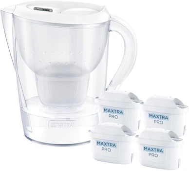Dzbanek filtrujący Brita Marella XL Biały + 4 wkłady Maxtra Pro Pure Performance