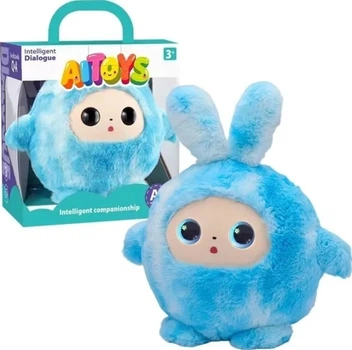 Інтерактивна м’яка іграшка зі штучним інтелектом Smart Baby AI TOYS Зайченя (синій) (001012782700)