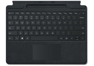 Чохол-клавіатура для планшета Microsoft Surface Pro Signature Keyboard QWERTZ Black (з тачпадом, з підсвіткою, німецька розкладка) (8XA-00005) - Б/В