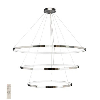 Потолочный декоративный светодиодный LED светильник 164 W Хром (24051)