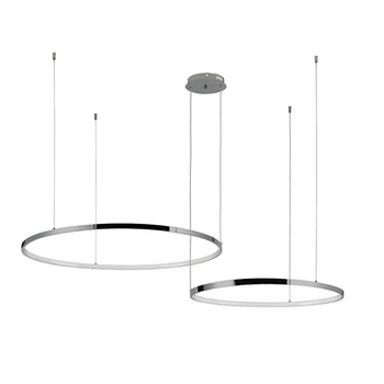 Потолочный декоративный светодиодный LED светильник 130 W Хром (22865)