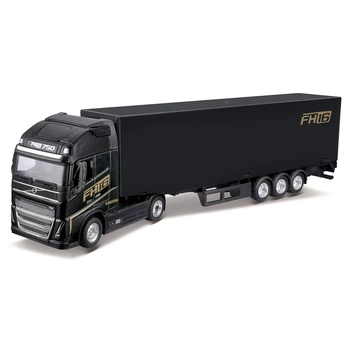 Автомодель Bburago грузовик Volvo FH16 Globetrotter 750 XXL масштаб 1:43 чёрно-синяя