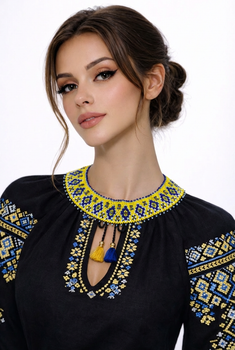 Колье-силянка из чешского бисера HatynkaUA Geometric Necklace ожерелье ручной работы (SUN999_02)