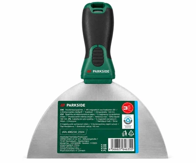 Шпатель для гипсокартона Parkside HG13682B, 150 мм, с магнитной переменной битой, нержавеющая сталь