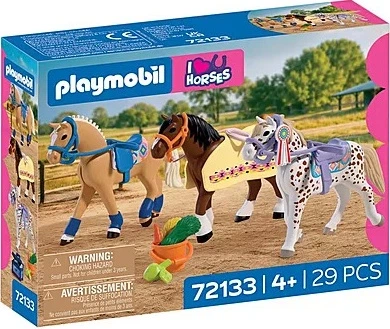 Klocki Playmobil I love horses Trzy konie do kolekcjonowania 29 elementów 72133 (4008789721334)