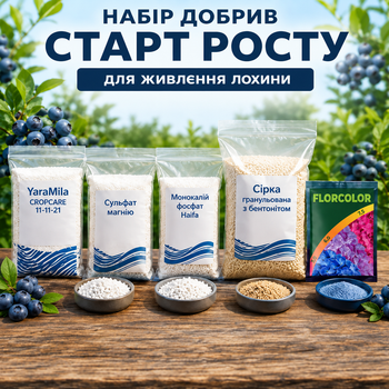 Набір добрив " Старт росту" для живлення лохини ( власне фасування)