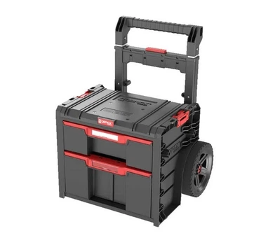 Скриня для інструментів на колесах, 20", 520*440*660, SYSTEM PRO Cart Plus Drawer 2, SKRWQCP2PD2CZAPG001, QBRICK