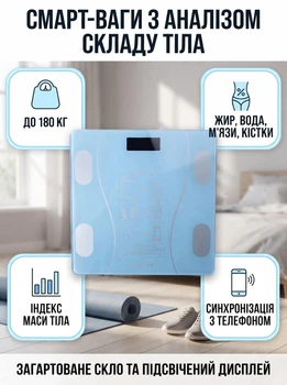 Смарт весы напольные Sokany до 180 кг электронные синхронизация с телефоном