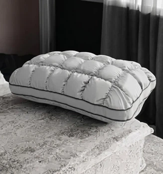 Подушка тесто анатомическая из эко пуха Mallory Home 22003 50х70 см серая