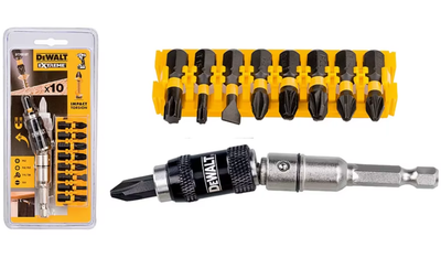 Набір ударостійких торсійних біт DeWALT Extreme Impact Torsion з гнучким магнітним тримачем 20°