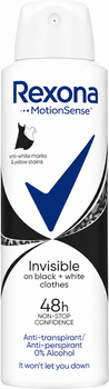 Antyperspirant w sprayu Rexona Niewidoczny na czarnym i białym 150 ml (8712561844857)