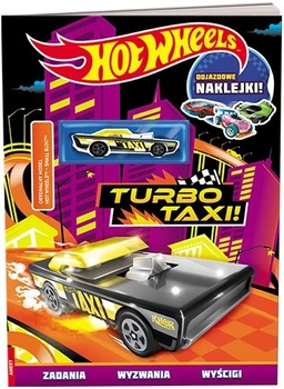 Książka z autkiem Hot Wheels Turbo taxi! z modelem samochodu (Ameet 24 str) (FLA-1606) (09788325349295)