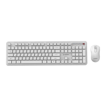 Комплект клавіатура + миша Gembird KBS-WPS-01-W-CYRL Slim Pro Business бездротовий RU розкладка White (8716309137034)