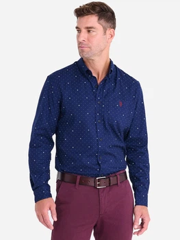 Рубашка хлопковая мужская U.S. Polo Assn 11H0273-XI00A(Classic Navy) XL Темно-синяя (786662488287)