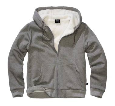Кофта Brandit Sweatjacket Teddylining 3XL Dark Grey Melange (5038.12183.3XL)