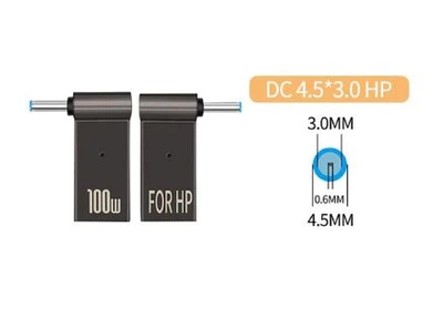 Адаптер PD 100W USB Type-C Female to DC Male Jack 4.5x3.0 mm – для заряджання ноутів HP (PD100W-4.5x3.0mm-HP)