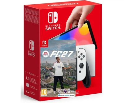 Ігрова консоль Nintendo Switch (OLED model) White + Гра EA SPORTS FC 27 (російські субтитри)
